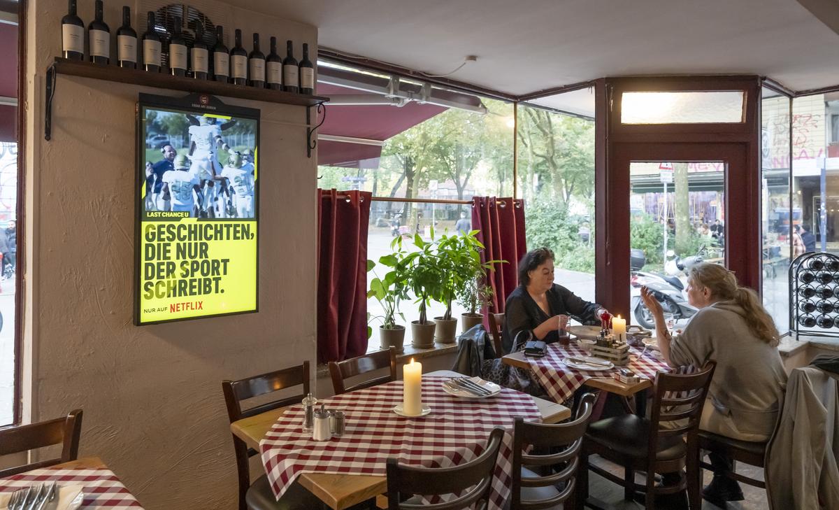 Digitale Screens in der Gastronomie